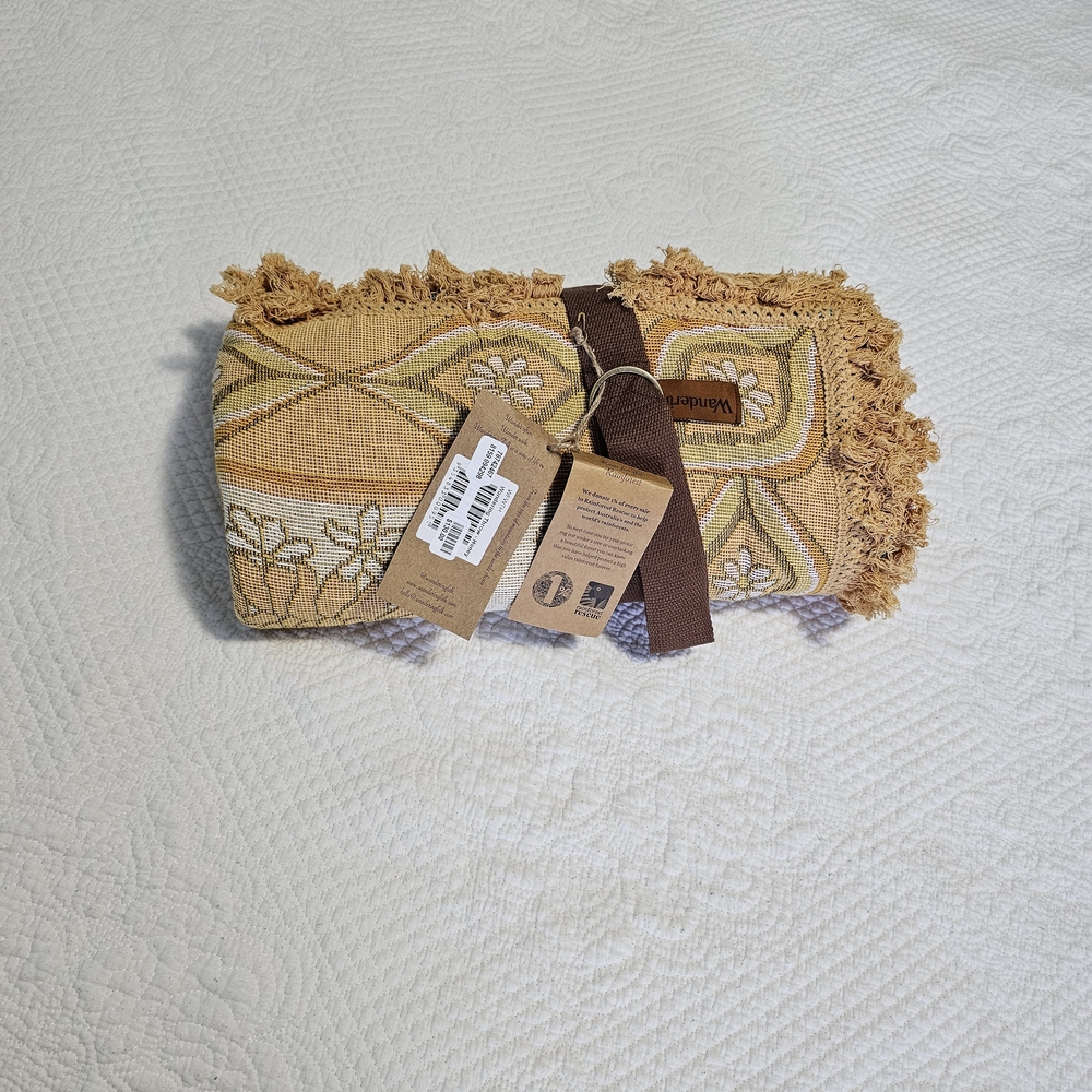 Wandering Floral Patterned Throw with Fringe - Picture 7 of 12